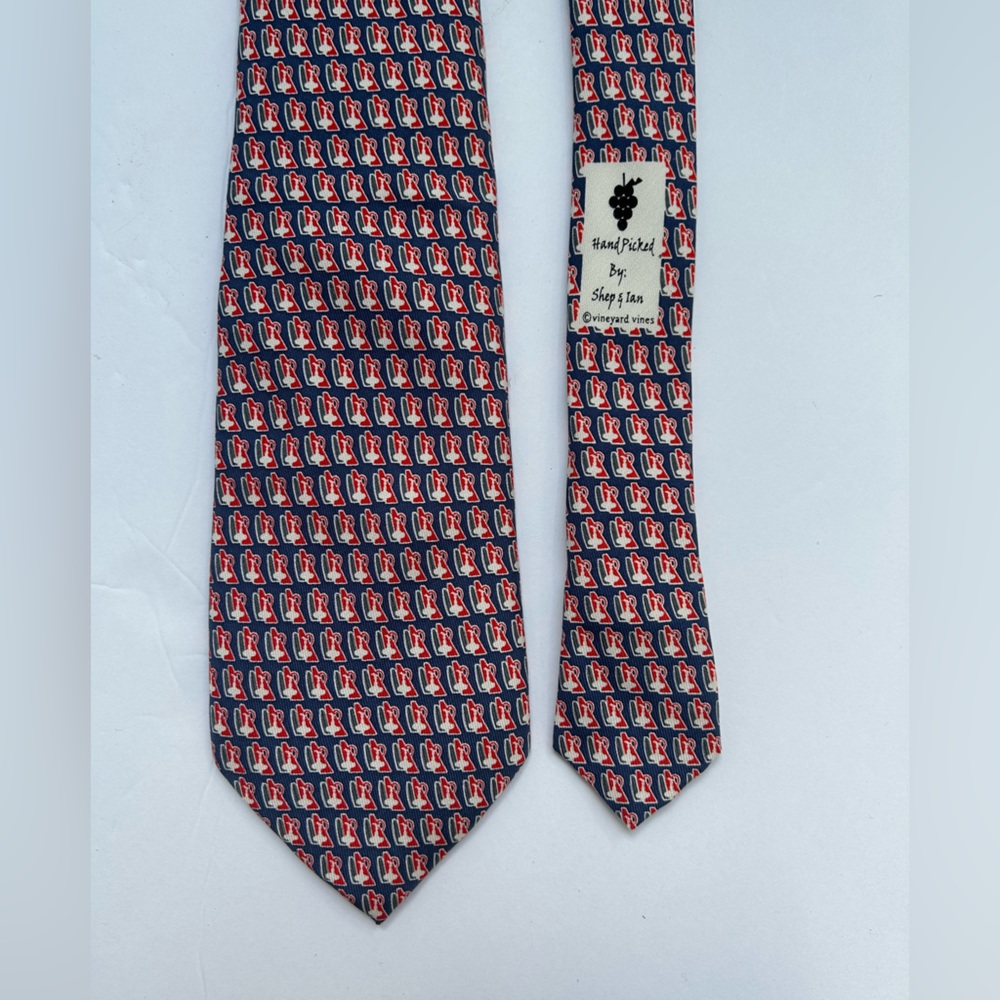 Vineyard Vines Mens Navy AC Logo Tie